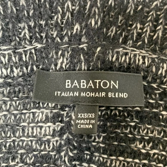 Aritzia Babaton Javier Cardigan Sweater Cocoon Open Front Mohair Wool Black XXS - Picture 10 of 14